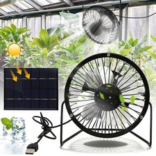 NEW Solar Panel Powered Fan Ventilator 2.5W For Pet/Dog Chicken House Greenhouse