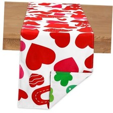 Valentine's Day Table Runner Reversible St. Patrick's Day Heart Patchwork