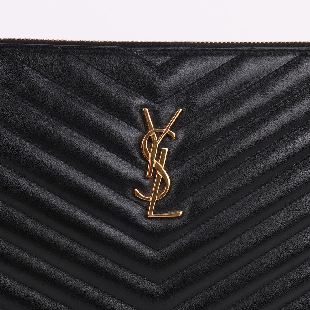 Pochette grande Saint Laurent Matelassé nero oro 440222 72151785