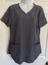 Dickies Gray Stretch Scrub Top Shirt - Womens Size M Medium Style DK730