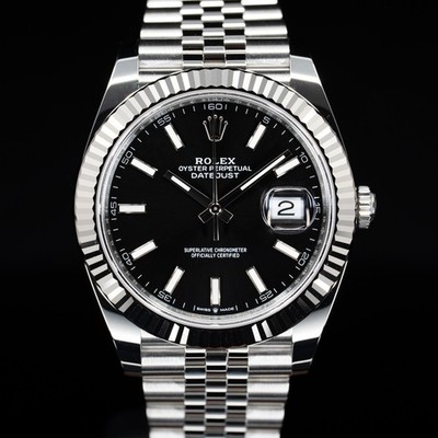 Rolex Datejust 126334 Silver Jubilee Bracelet Black Dial | Full Set | Unworn