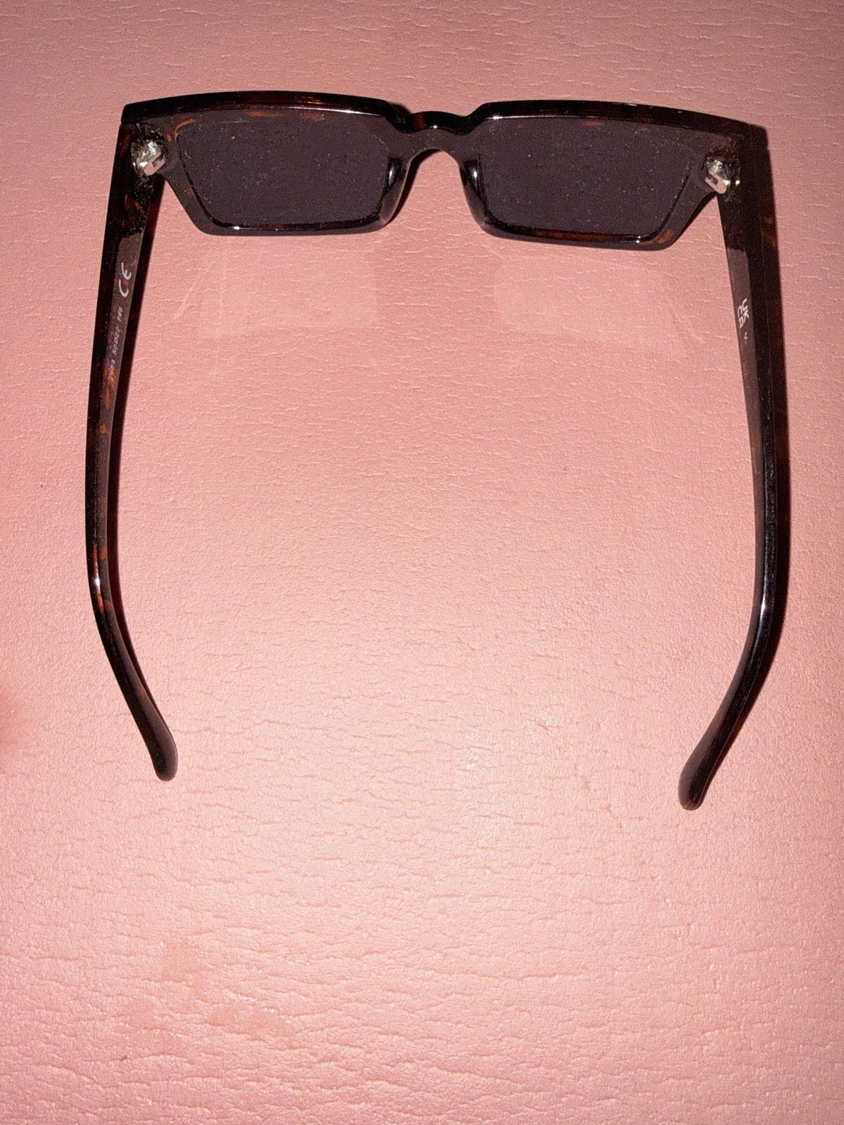 Women’s Brown Tortoise Shell Pattern Square Sungl… - image 3