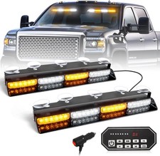 604n Emergency Dash Strobe Lights 2x16.8 Inch Amber White Security Light Wtake