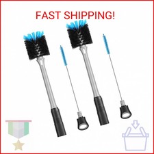 MOSOLAN 2-in-1 Bottle and Straw Cleaning Brush, Long Handle Water Bottle Cleaner
