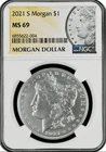 2021-S Morgan Silver Dollar Coin MS69 NGC #6855622-004