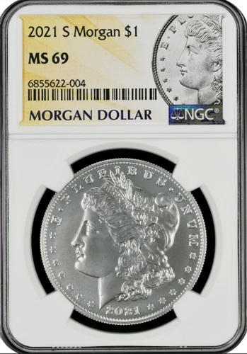 2021-S Morgan Silver Dollar Coin MS69 NGC #6855622-004