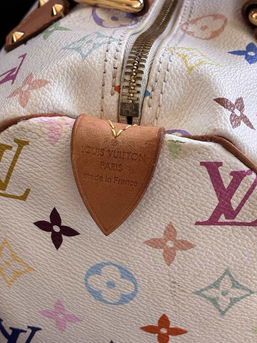 Louis Vuitton Multicolore Speedy 30 Takashi Murakami White Fashion