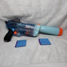 NERF Gun Fortnite Pistol with Silencer SP-Rippley - 12 Darts Tested RARE