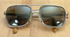 Vintage Sterling Optical Gunmetal Pilot Metal Sunglasses, Japan