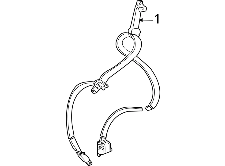 Seat Belt Front Bucket Seats Passenger Fits 06-07 FORD E150 VAN 6780226 Foto 4 de 4