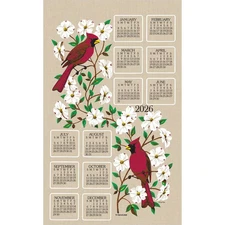 Kay Dee Designs,  Dogwood and Cardinal 2026 Calendar Towel, 17.5'' X 27.5'', 12-