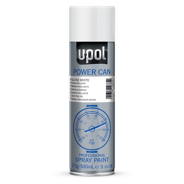 U-POL PCGW/AL - POWER CAN Aerosol Paint Spray - Gloss White - 500ml - Image 5