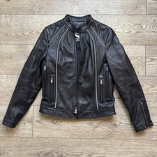 Vintage 90s Street Legal Black Genuine Leather Biker Jacket Lined Women's XS/S
