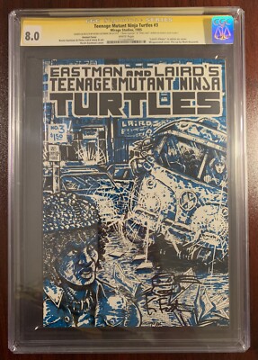 Teenage Mutant Ninja Turtles #3 1985 NYCC Variant Eastman Laird Auto CGC SS 8.0
