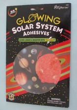 Great EXPLORATIONS GLOWING SOLAR SYSTEM ADHESIVES 33 Pieces NIB Sealed
