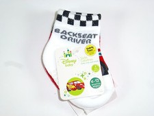 NEW 6 PAIRS BOYS DISNEY CARS WHITE RED NON SKID SOCKS SIZE 18-24M NS20