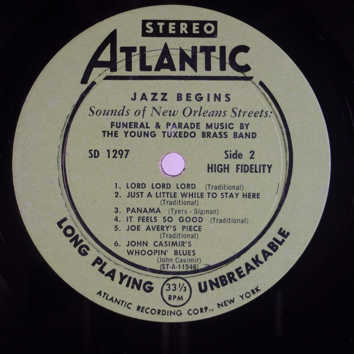 JAZZ BEGINS: Young Tuxedo Brass Band NEW ORLEANS Atlantic 50s GF