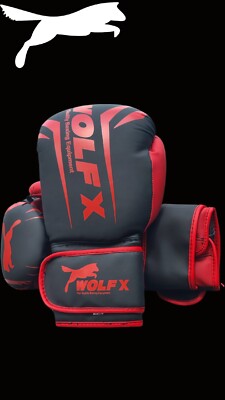 WOLFX BOXTRAINING KLETTVERSCHLUSS HERREN & FRAUEN SCHLAGEN MUAY THAI KICKBOX (16oz)