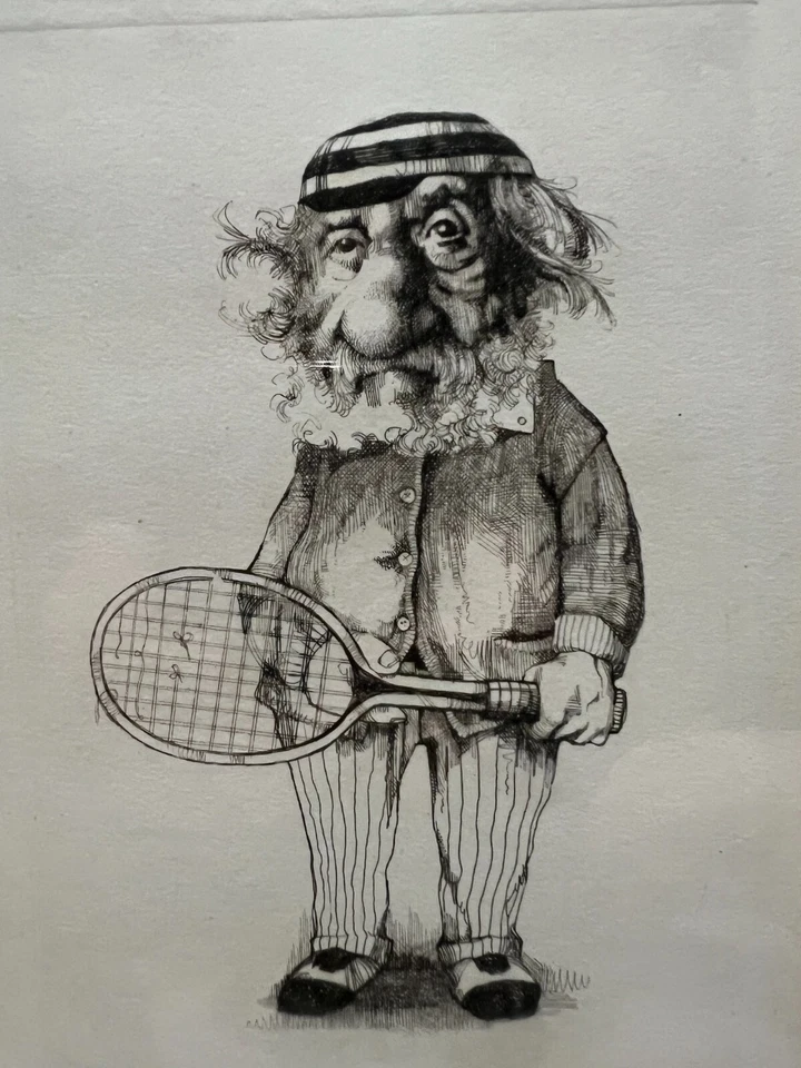 Impresión litográfica Charles Lynn Bragg "The Tennis Pro" 220/250 S/N edición limitada Foto 2 de 4