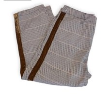 Urban Outfitters Women's Size 32 Brown Tan Herringbone Velvet Stripe Pants
