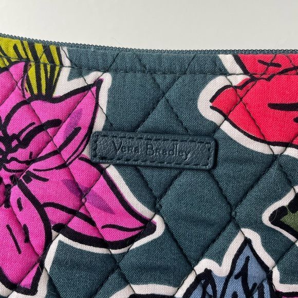 Vera Bradley Green Floral Shoulder Bag Purse - image 5