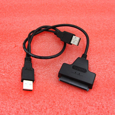 New USB 2.0 to SATA 7+15Pin Adapter Cable 2.5 HDD Laptop Hard Disk DriveVer
