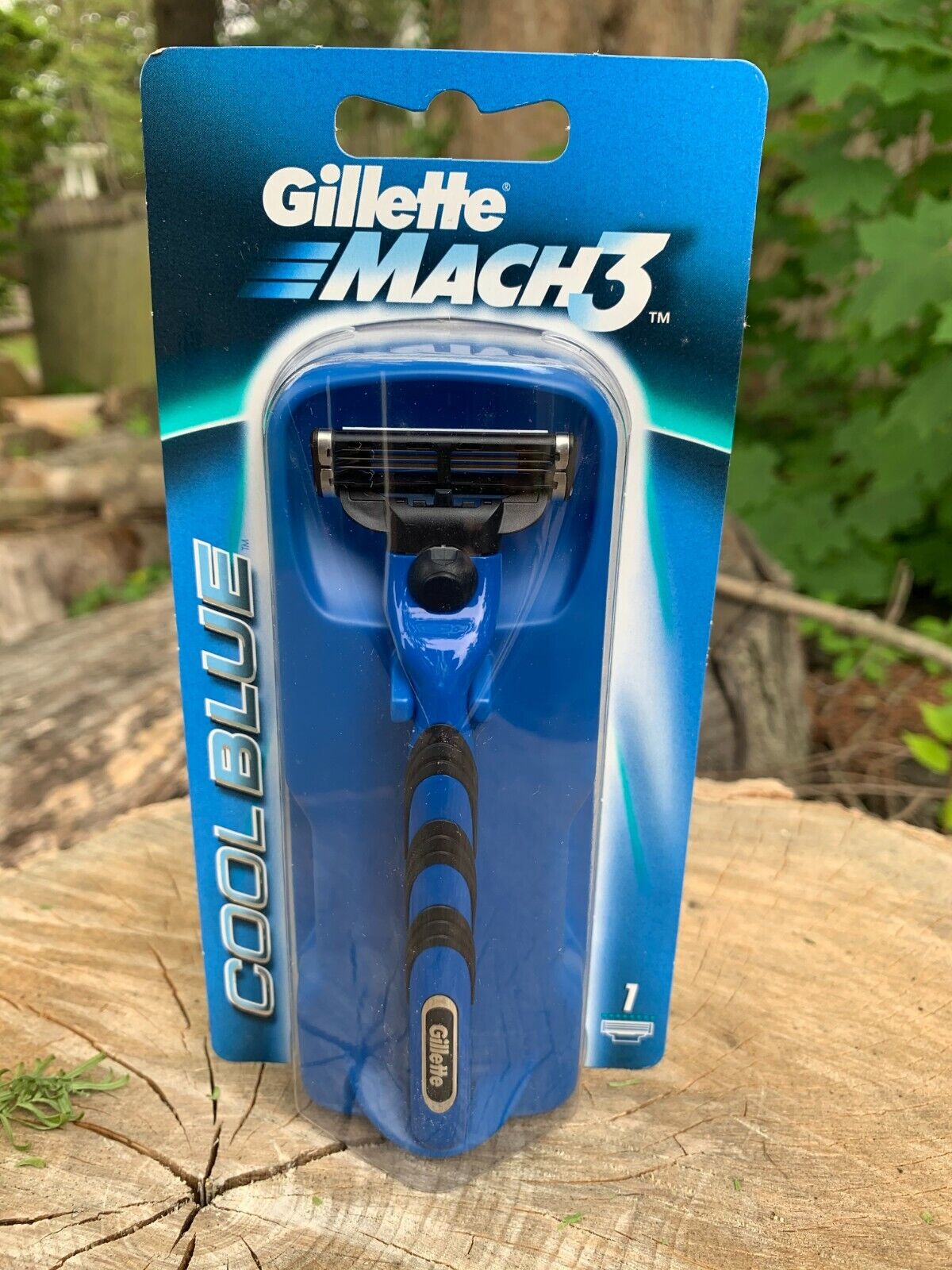 Gillette Cool Blue Mach3 Razor Fits Turbo M3 Power Blade Shaver Handle Mach  3