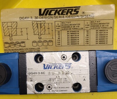 Vickers DG4V-3-6C-M-U-H7-30 Directional Control Valve Solenoid Actuation, 4-Way