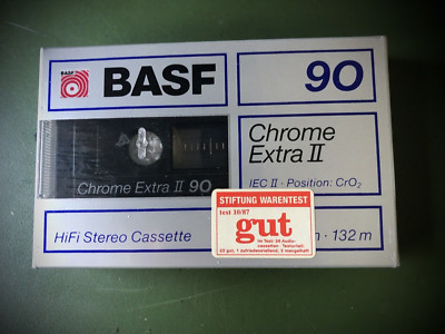 BASF 90 chromdioxid Extra 2 - HiFi Stereo MC Cassette Kassette 132m OVP