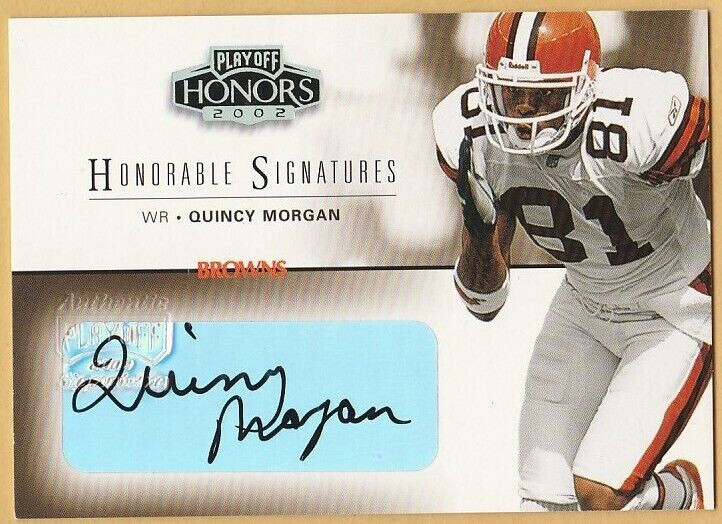 2002 Playoff Honors Honorable Signatures #HS42 Quincy Morgan