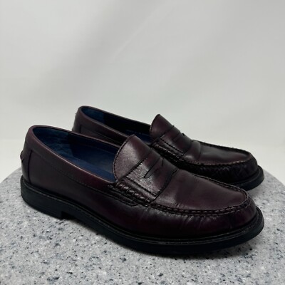 Cole Haan Dark Burgundy Leather Slip-Ons Cole Haan City Loafers Mens 10.5 Burgundy Brown Leather Moc  main image 4