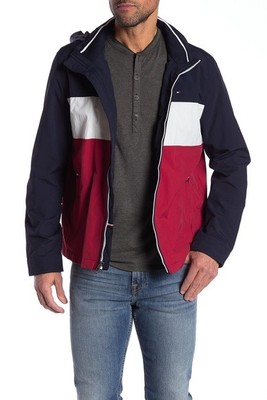 tommy hilfiger men's stand collar lightweight yachting jacket