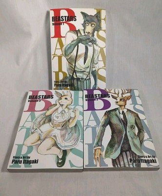 Beastars Anime Manga Books Volumes 1, 2 & 3 Paru Itagaki PreOwned VGC