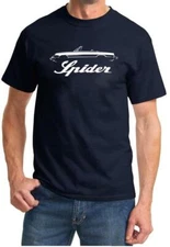 1970-83 Alfa Romeo Spider Sports Car Classic Outline Tshirt NEW