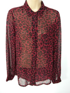 red leopard print blouse uk