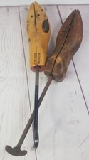 2 - Vtg Wood Shoe Tree Stretcher 2 Turn Screw, Bunion Red Head