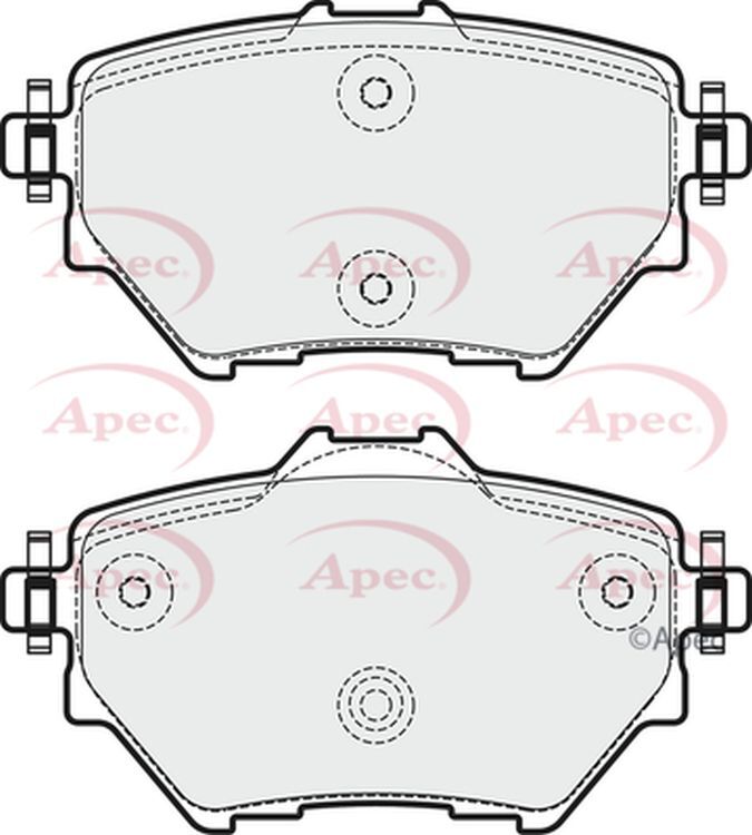 Apec Brake Pads Rear R90 1609000680 1617535380 1619790880 1636413980 PAD1974