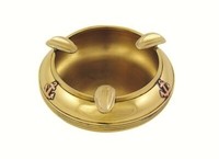 Aschenbecher Ascher Offen Ø: 8 Cm Messing