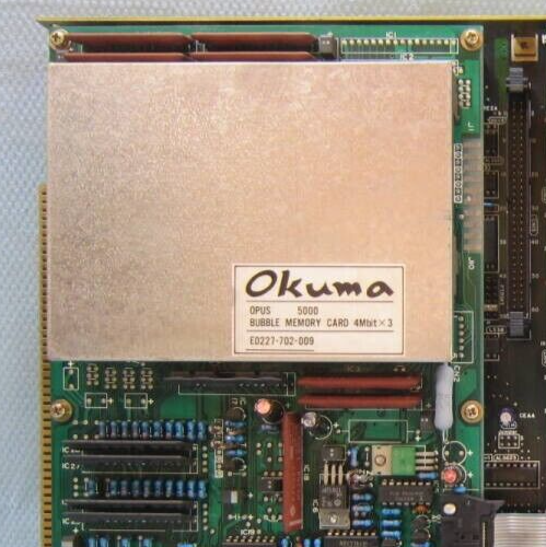 OKUMA E0227-702-009 OPUS 5000 Bubble Memory CARD 4Mbit×3 Removed