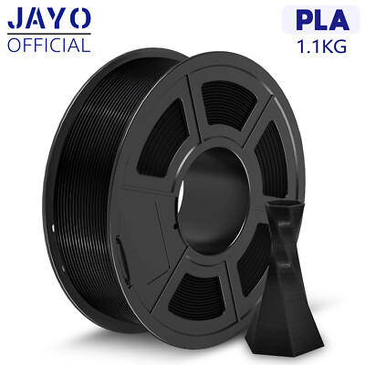 JAYO Schwarz PLA 1,75mm Filament 3D-Druck Material 1,1KG Blasenfrei Nicht spröde