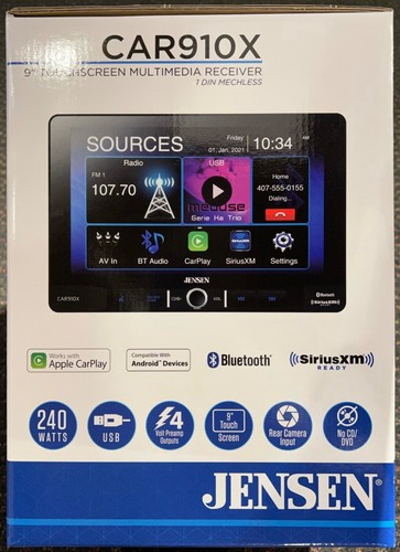 Jensen CAR910X 9" Touchscreen Multimedia CarPlay Android Devices Ready Receiver - Picture 4 of 5