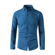 Men's Luxury Casual Formal Shirt Long Sleeve Slim Fit Business Dress Shirts Tops