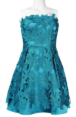 cream lace bandeau mini dress Six Stories Women's Lace Bandeau Corset Mini Dress main image 1