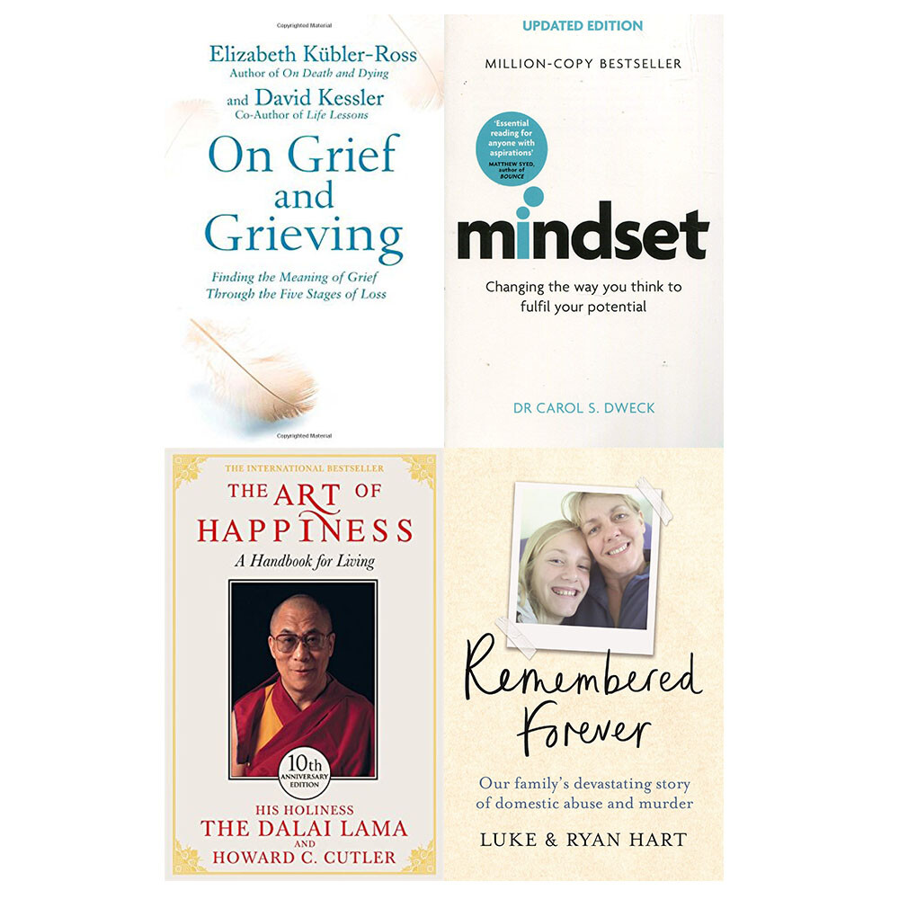 On Grief and Grieving,Mindset,Happiness,Remembered Forever 4 Books Collection