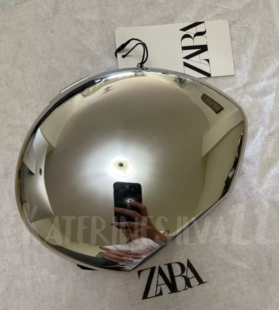 ZARA NEW WOMAN SS24 SILVER METALLIC MINAUDI RE REF 6317 110