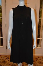 Womens FOREVER 21 Black Pleated Sleeveless Dress Size S