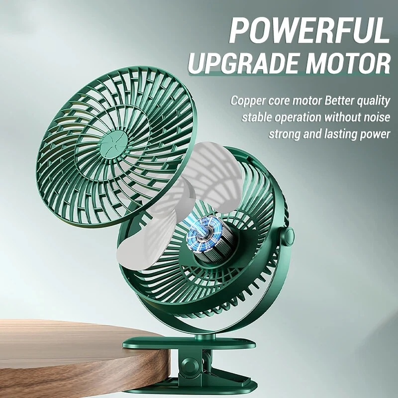 6" USB Desk Clip On Fan Small Air Circulator Portable Cooling Camping Stroller - Image 4 of 4