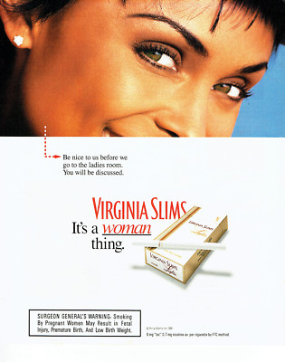 Werbung Advertising 108 1997 USA Zigaretten Virginia Slims Lights