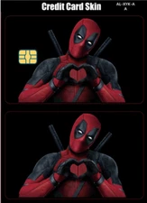 Marvel Deadpool Credit Card Smart Sticker Skin Precut Small Chip Debit Bank