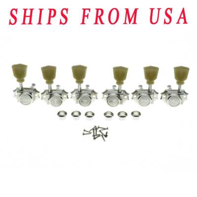 KAISH LP 3x3 Locking Guitar Machine Heads Fit Les Paul Nickel With Tulip Button